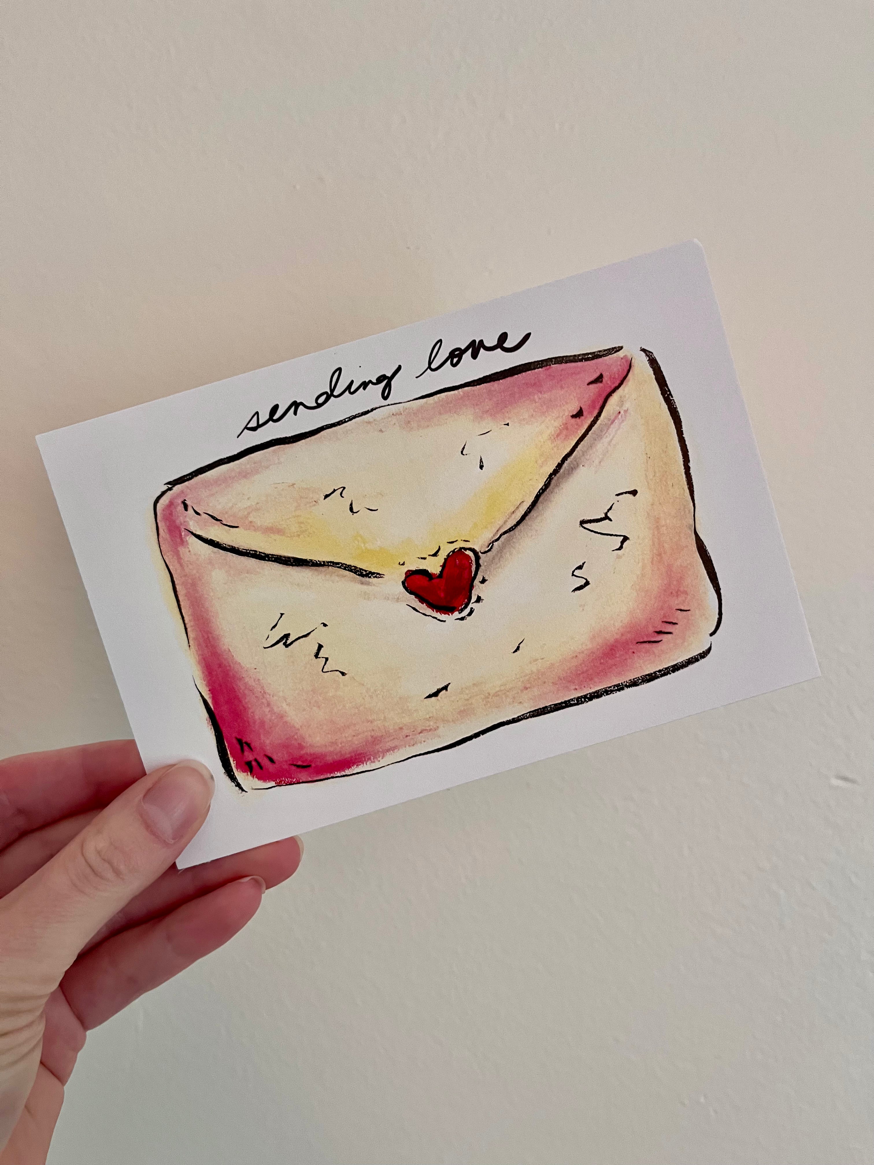 "Sending Love" Postcard